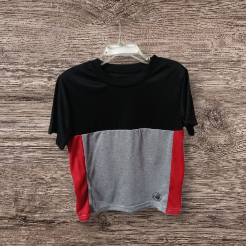 M8) Body Glove Boys Colorblock T-Shirt Size 5 Black Gray Red